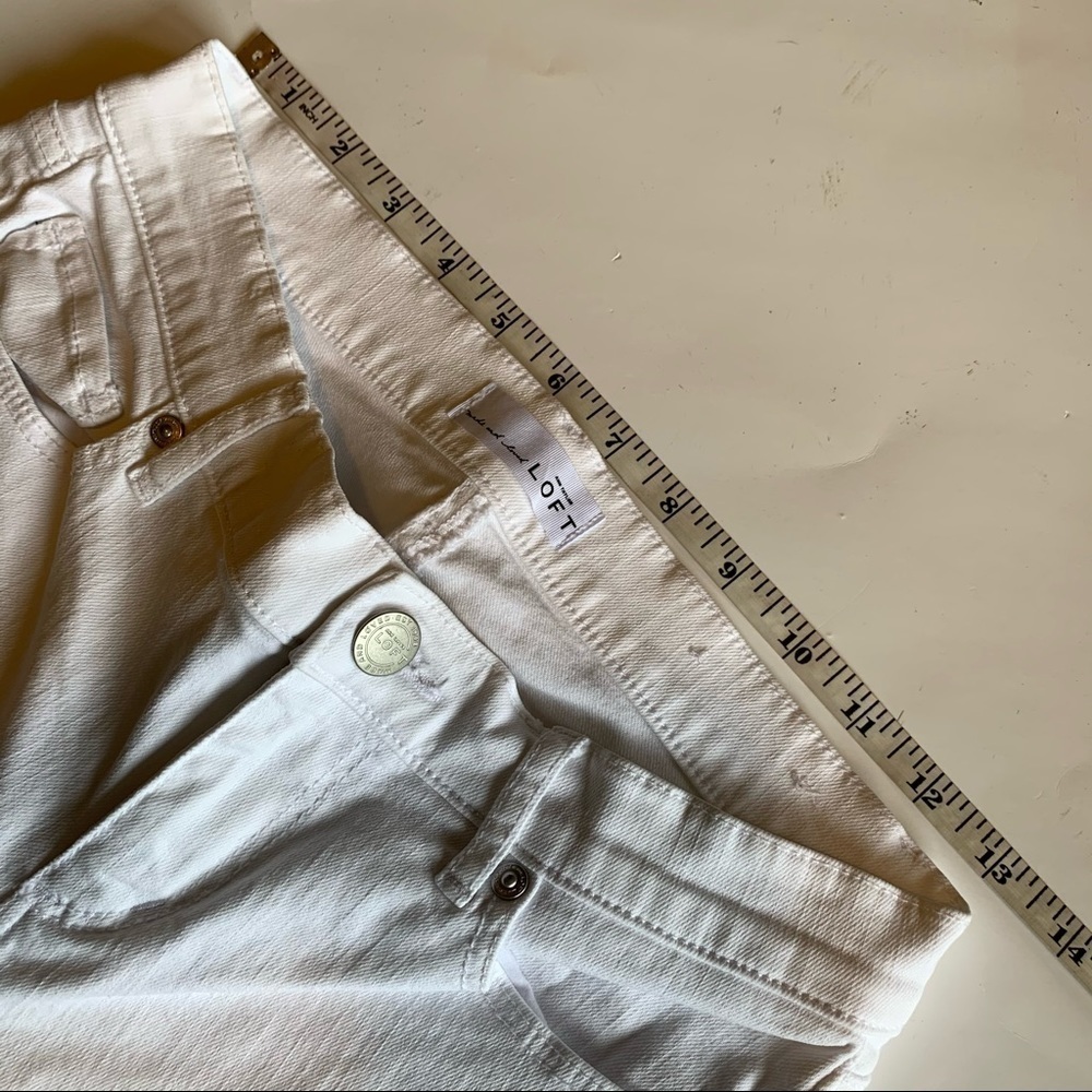 LOFT white straight leg jeans by Ann Taylor like new - Picture 9 of 12